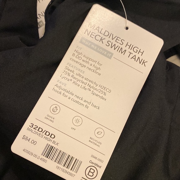 Athleta Maldives High Neck Tankini // Black - Picture 13 of 13